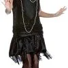 1920s Black Flapper Dress
