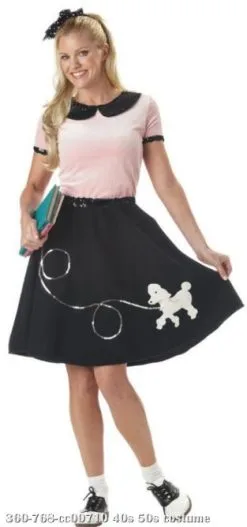 50's Hop W/Poodle Skirt Adult Costume
