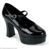 Mary Jane (Black) Platform Adult Shoes - Wide Width