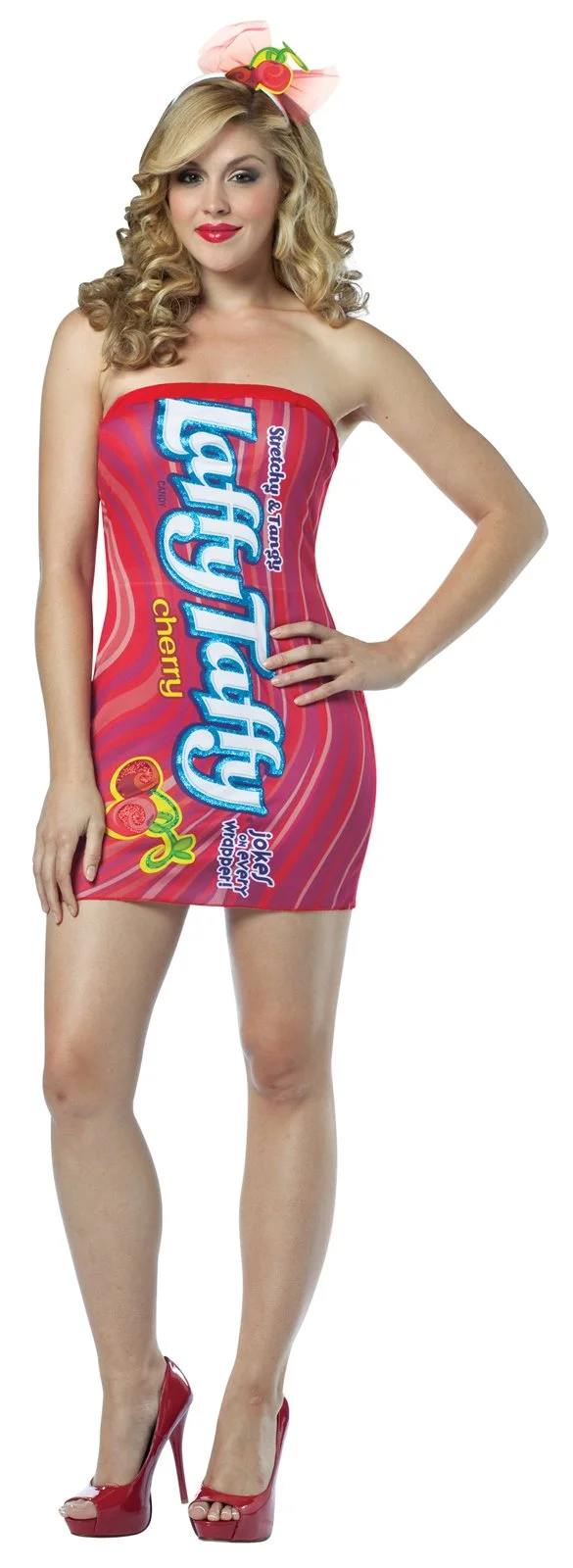 Laffy Taffy Tube Dress Adult Costume 1 Laffy Taffy Tube Dress Adult Costume