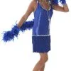 Royal Blue Plus Size Flapper Costume