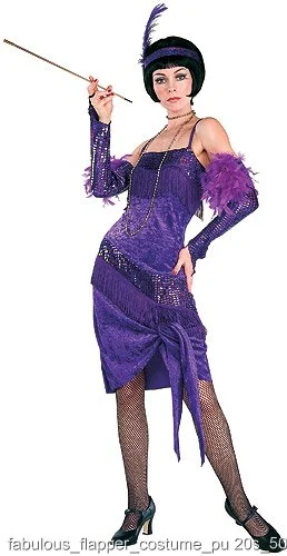 Fabulous Purple Flapper Costume 1 Fabulous Purple Flapper Costume