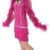Fuchsia Plus Size Flapper Dress