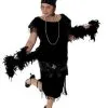 Deluxe Black Plus Size Flapper