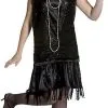 Black Plus Size Gatsby Flapper Dress