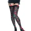 Ruffle Hotpants W/ Cherry Print Stockings